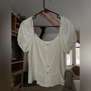 H&M Cream button up blouse